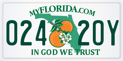 FL license plate 0242OY