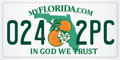 FL license plate 0242PC