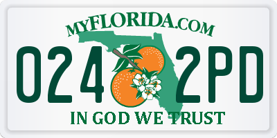 FL license plate 0242PD