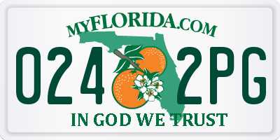 FL license plate 0242PG