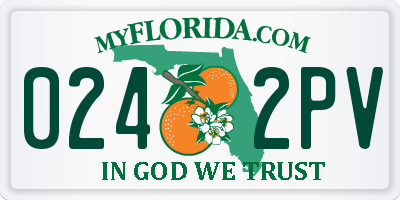 FL license plate 0242PV