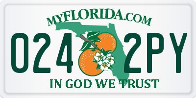 FL license plate 0242PY