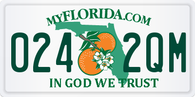 FL license plate 0242QM