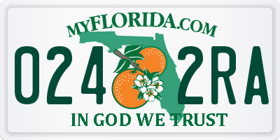 FL license plate 0242RA