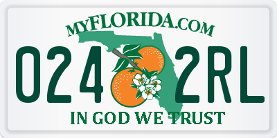 FL license plate 0242RL