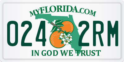 FL license plate 0242RM