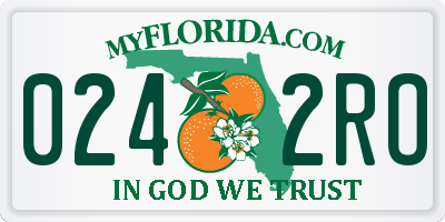 FL license plate 0242RO