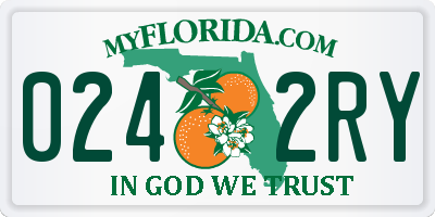 FL license plate 0242RY