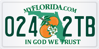 FL license plate 0242TB