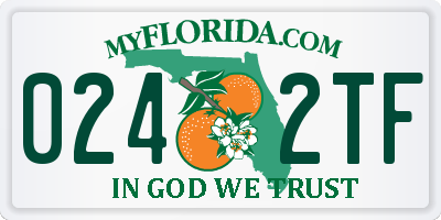 FL license plate 0242TF