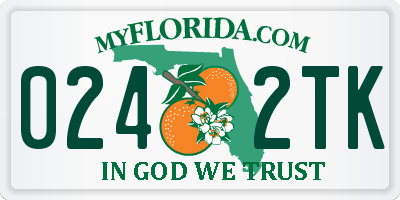 FL license plate 0242TK
