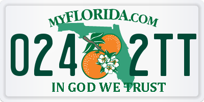FL license plate 0242TT