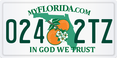 FL license plate 0242TZ