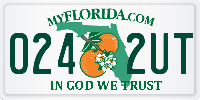 FL license plate 0242UT