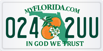 FL license plate 0242UU