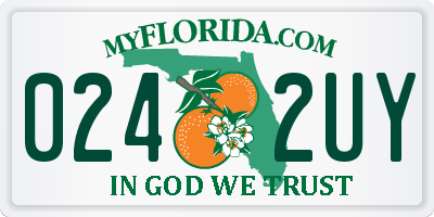 FL license plate 0242UY