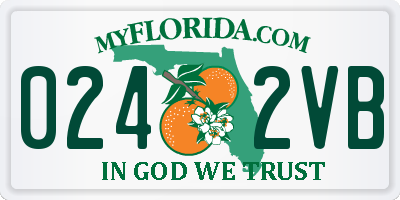 FL license plate 0242VB