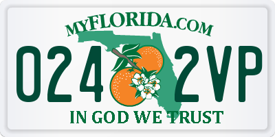 FL license plate 0242VP