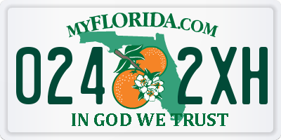 FL license plate 0242XH