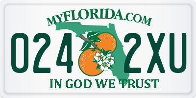 FL license plate 0242XU