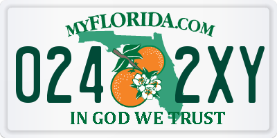 FL license plate 0242XY
