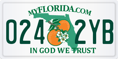 FL license plate 0242YB