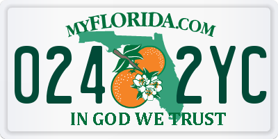 FL license plate 0242YC