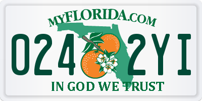 FL license plate 0242YI