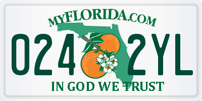 FL license plate 0242YL