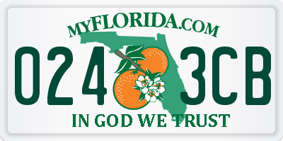 FL license plate 0243CB