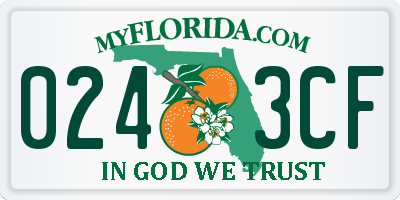 FL license plate 0243CF