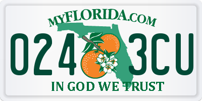FL license plate 0243CU