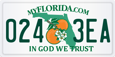 FL license plate 0243EA