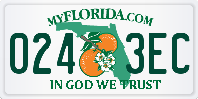 FL license plate 0243EC