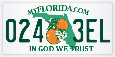 FL license plate 0243EL