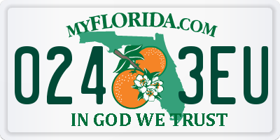 FL license plate 0243EU