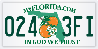 FL license plate 0243FI