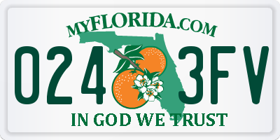 FL license plate 0243FV