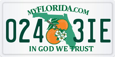 FL license plate 0243IE