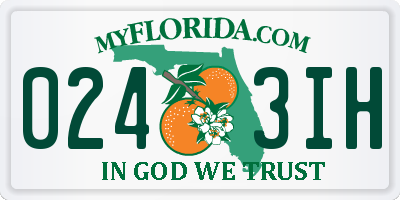 FL license plate 0243IH