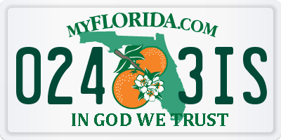 FL license plate 0243IS