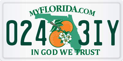FL license plate 0243IY