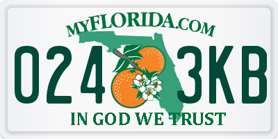 FL license plate 0243KB