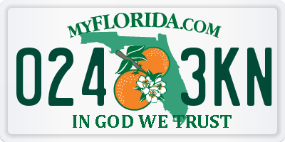 FL license plate 0243KN