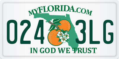 FL license plate 0243LG