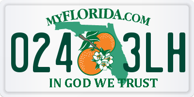 FL license plate 0243LH