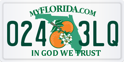 FL license plate 0243LQ