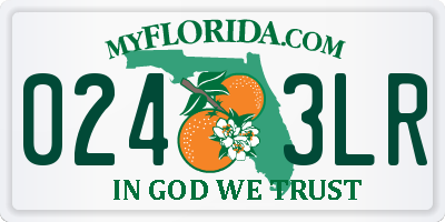 FL license plate 0243LR