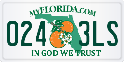 FL license plate 0243LS