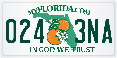 FL license plate 0243NA